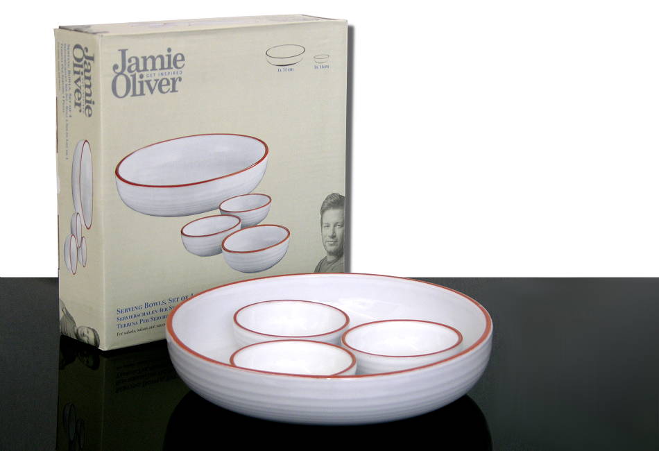 Jamie Oliver Serving Bowl + 3 SMALL BOWL SALAD BOWL DISH DISH BIG eBay
